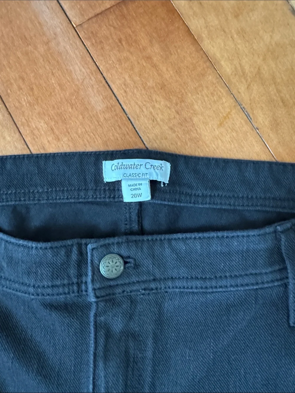 Coldwater Creek Black Wide-Leg Trousers